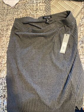 Apt. 9 Gray Ribbed Pencil Skirt
